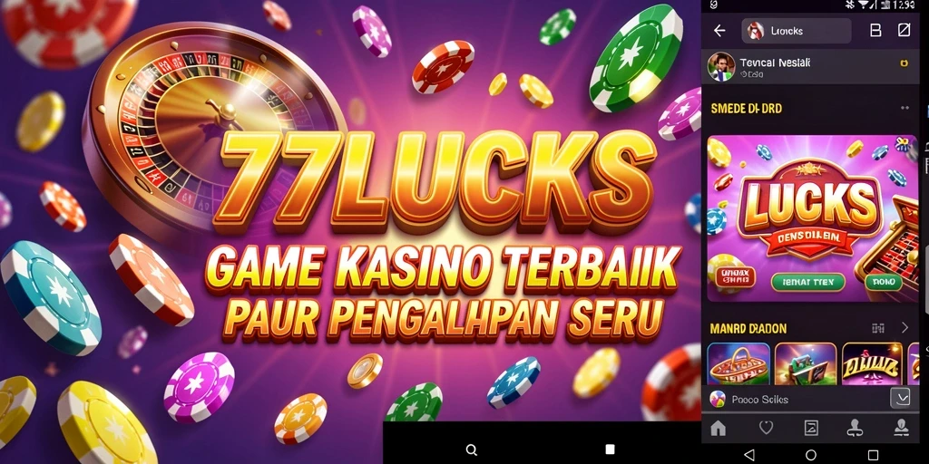 Tampilan gameplay menarik di 77LUCKS dengan berbagai pilihan permainan Kasino.