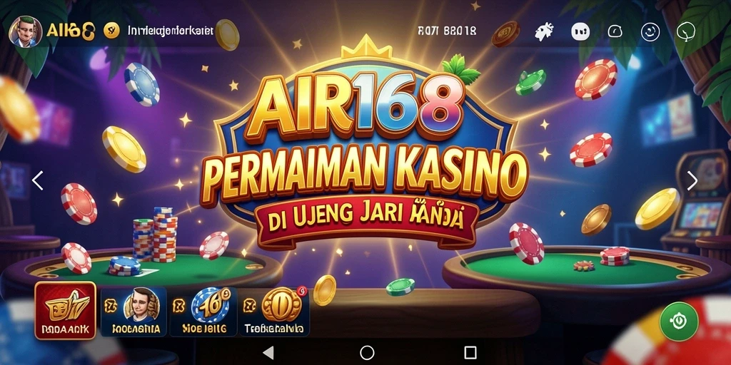 Screenshot gameplay AIR168 menampilkan suasana kasino yang mengasyikkan.