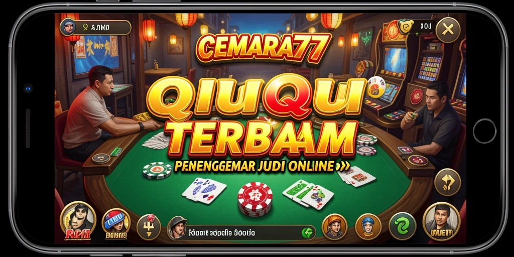Tampilan gameplay QiuQiu di CEMARA77 yang menarik.