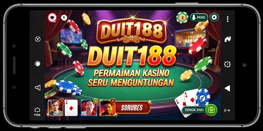 Tampilan utama gameplay DUIT188 yang menampilkan suasana Kasino yang mendebarkan.