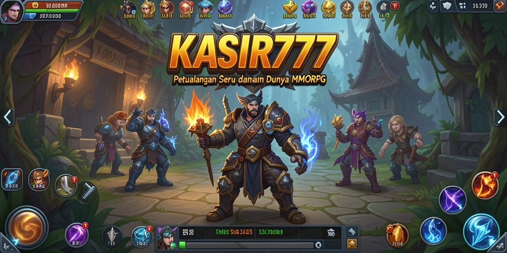 Screenshot KASIR777 menampilkan aksi seru dalam pertempuran MMORPG.
