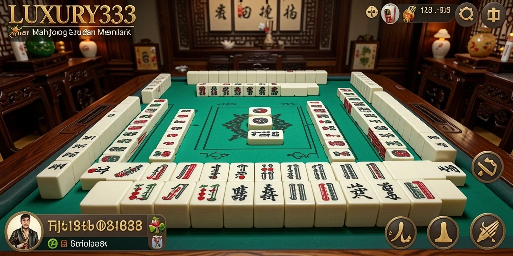 Tampilan gameplay LUXURY333 yang menampilkan keseruan Mahjong.