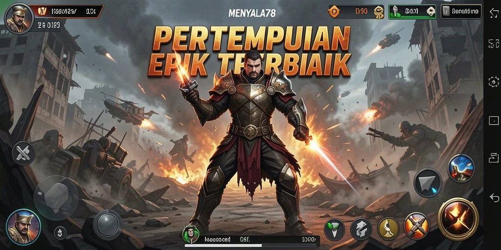 Screenshot MENYALA78 menampilkan aksi pertempuran yang mendebarkan.
