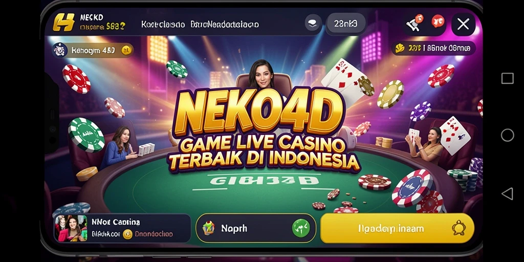 Gambaran gameplay seru di aplikasi Live Casino NEKO4D.