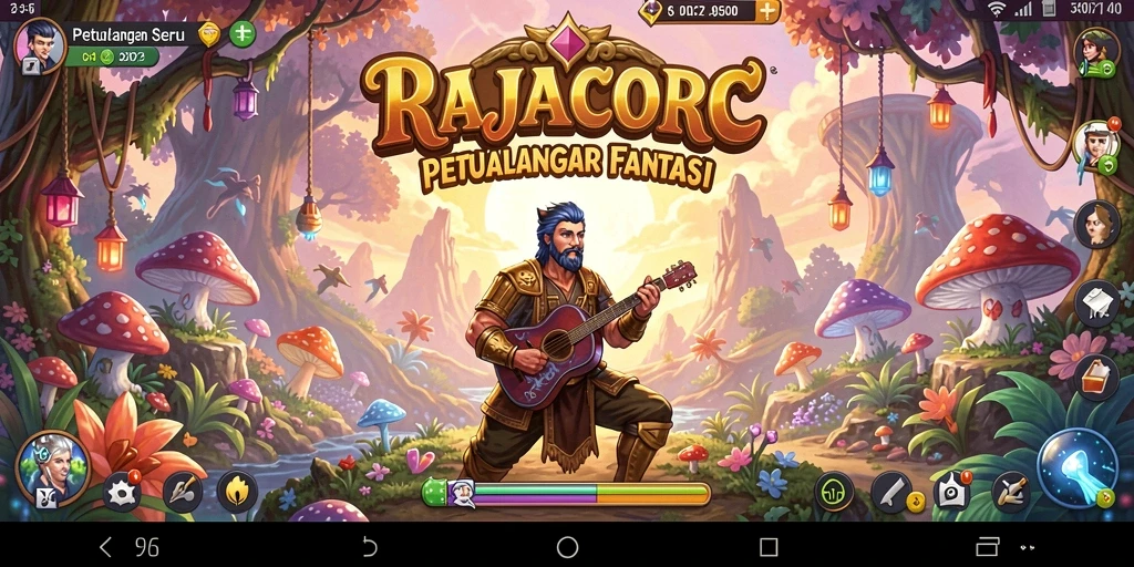 Tampilan gameplay seru dalam dunia petualangan RAJACORC.