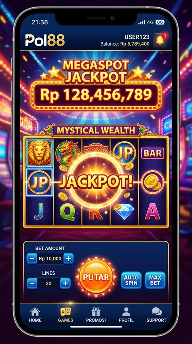 Tampilan utama aplikasi pol88 dengan berbagai pilihan menu.